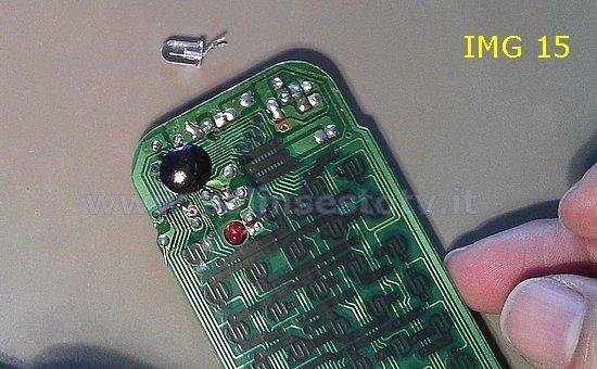 Desoldering diode infrared remote control